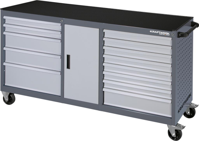 Preview: Kraftwerk Werkstattwagen XLarge BT 1800 mit Schrank und 13 Schubladen leer